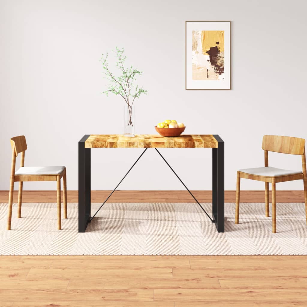 Dining Table Solid Rough Mango Wood 120 cm - The Home Maker