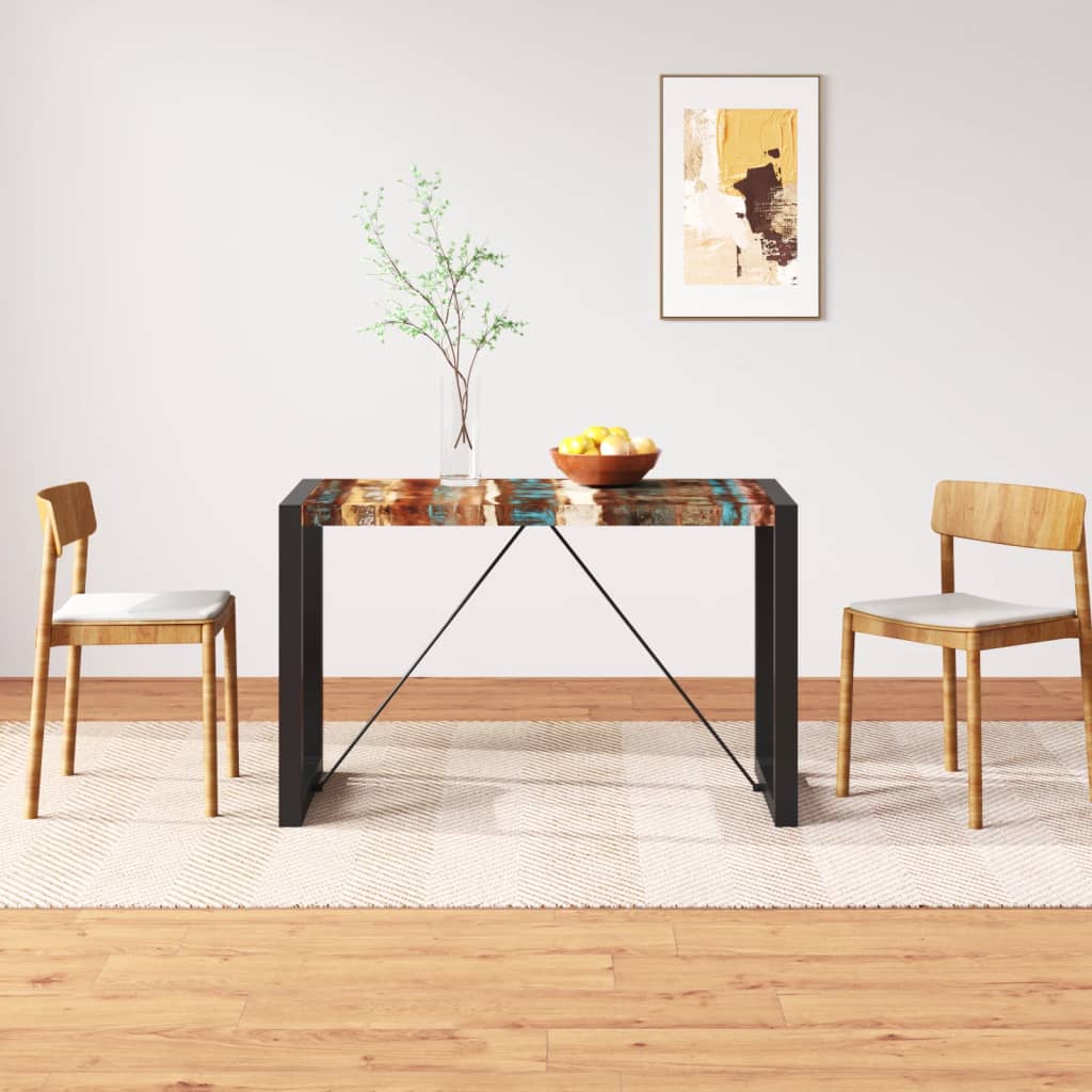 Dining Table Solid Reclaimed Wood 120 cm - Discount Dealers