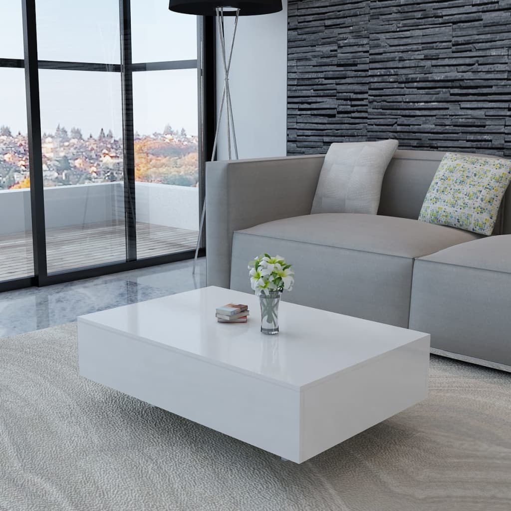 Coffee Table High Gloss White - Tyrell & Tyrell