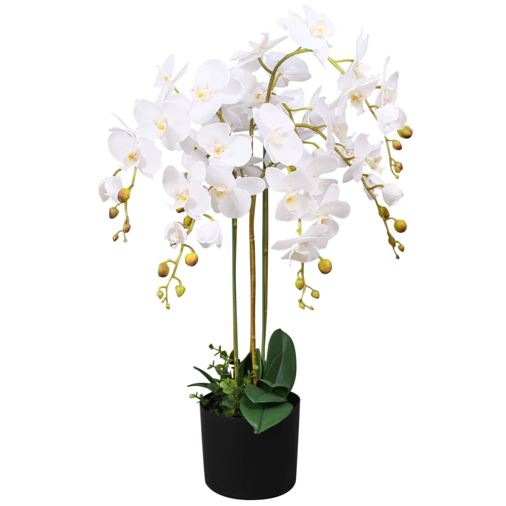 Artificial Orchid Plant with Pot 75 cm White - Casper Homes