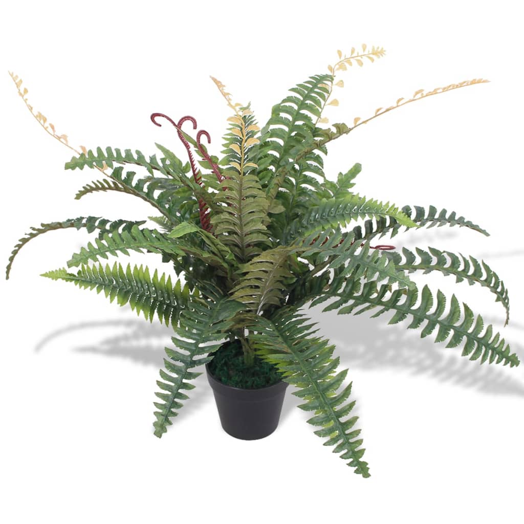Artificial Fern Plant with Pot 60cm Green - Design Hut