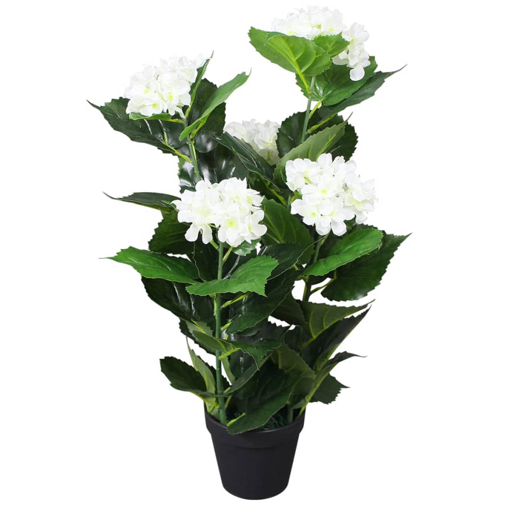 Artificial Hydrangea Plant with Pot 60 cm White - Tyrell & Tyrell