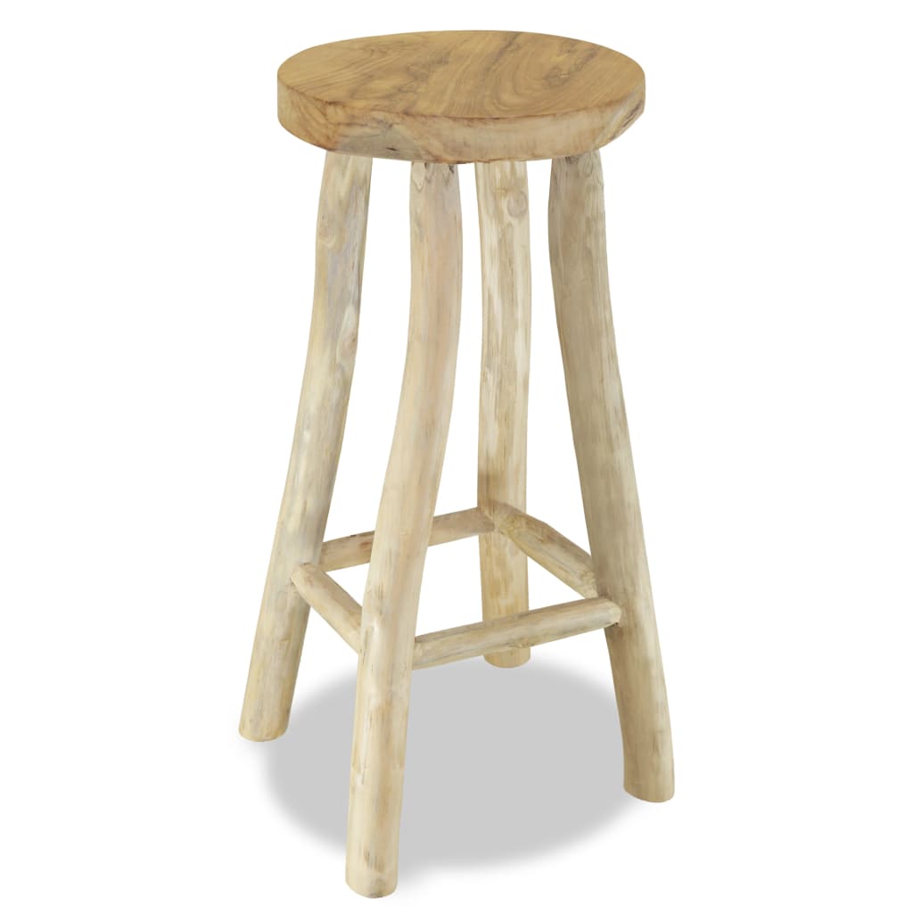 Bar Stool Solid Teak Wood - Merlin Deals