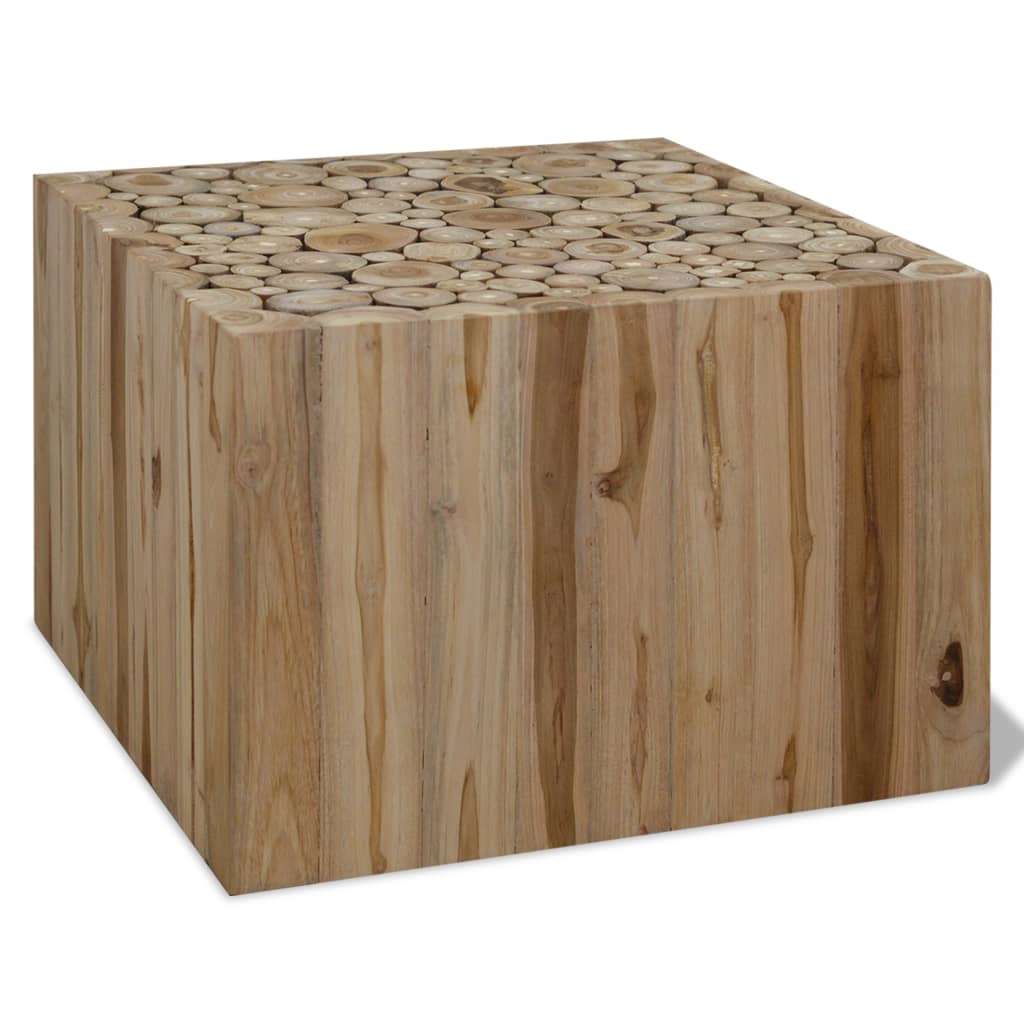Coffee Table Genuine Teak 50x50x35 cm - Casper Homes