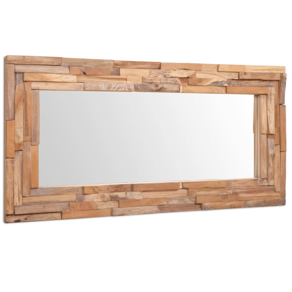 Decorative Mirror Teak 120x60 cm Rectangular - Merkel Designers