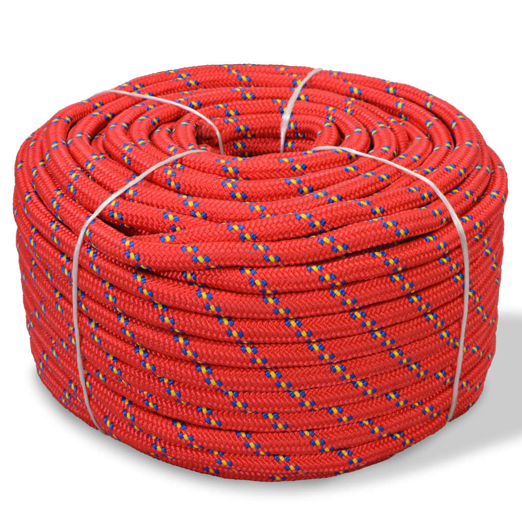 Marine Rope Polypropylene 14 mm 50 m Red - The Home Maker