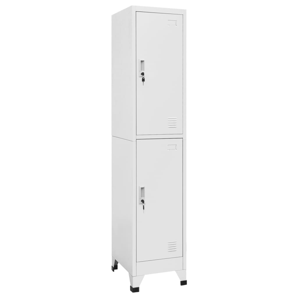 Locker Cabinet with 2 Compartments 38x45x180 cm - Design Hut