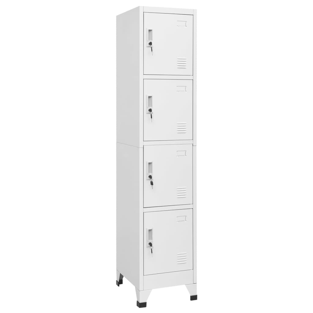 Locker Cabinet with 4 Compartments 38x45x180 cm - Unbeatable Bargains