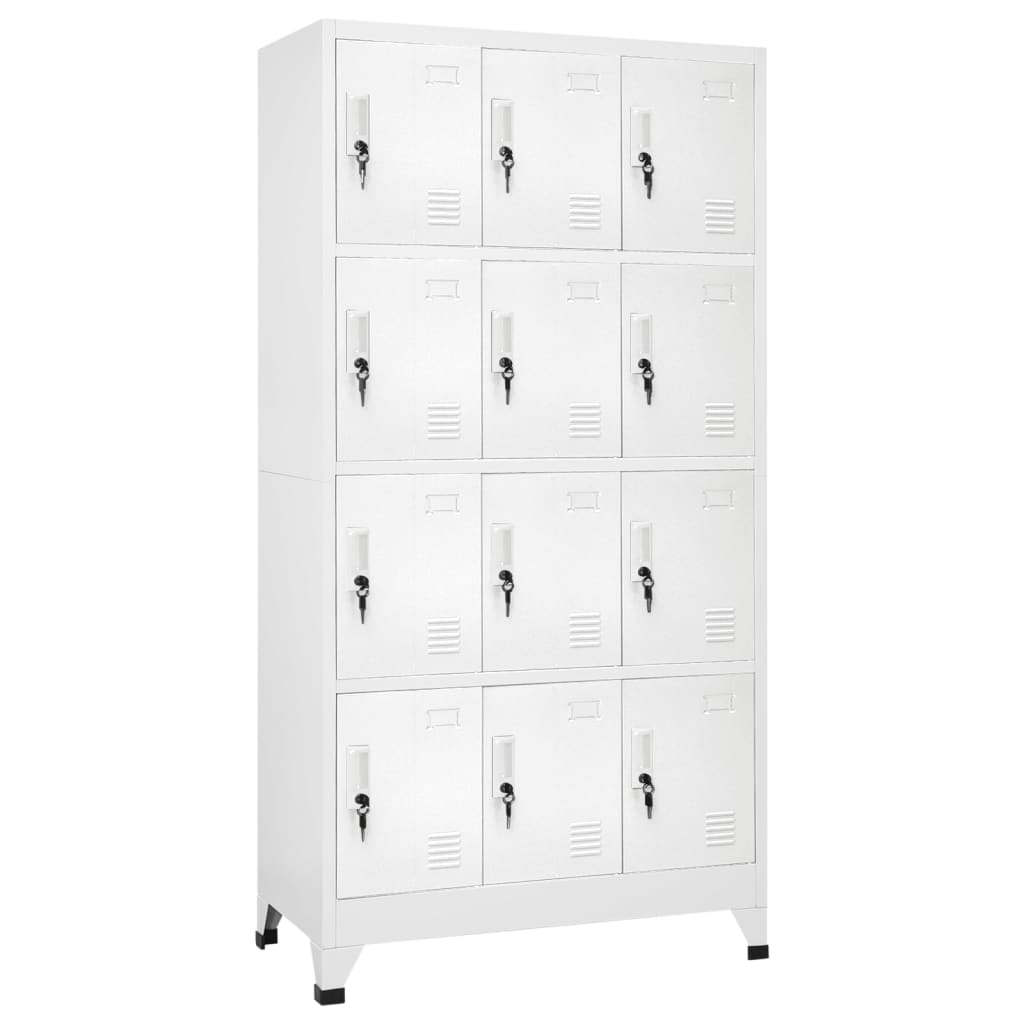 Locker Cabinet with 12 Compartments 90x45x180 cm - Tyrell & Tyrell
