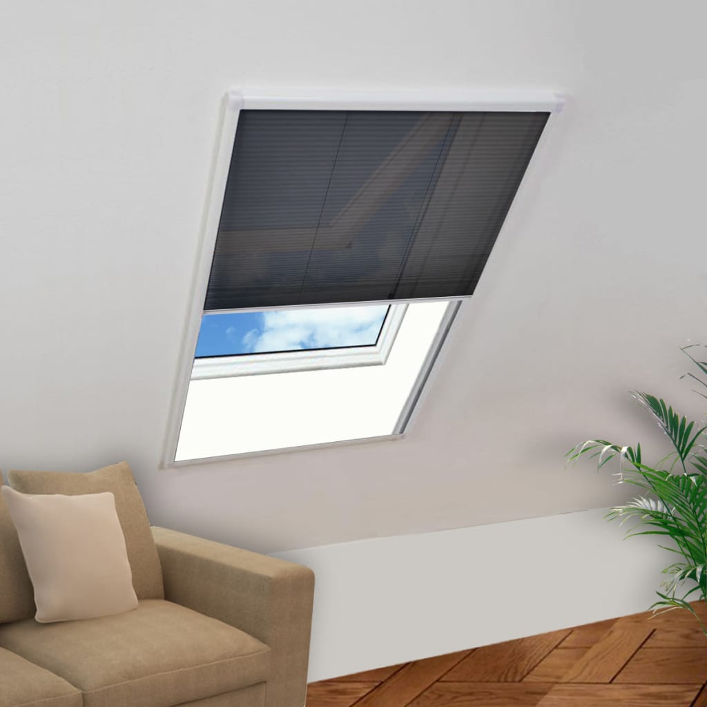 Plisse Insect Screen for Windows Aluminium 60x80 cm - Design Hut