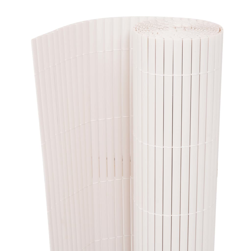 Double-Sided Garden Fence 90x300 cm White - Discount Dealers