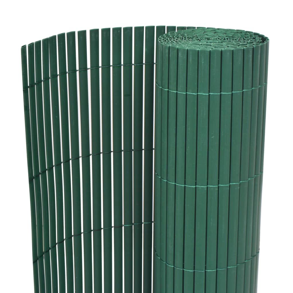 Double-Sided Garden Fence PVC 90x300 cm Green - R and M Furniture