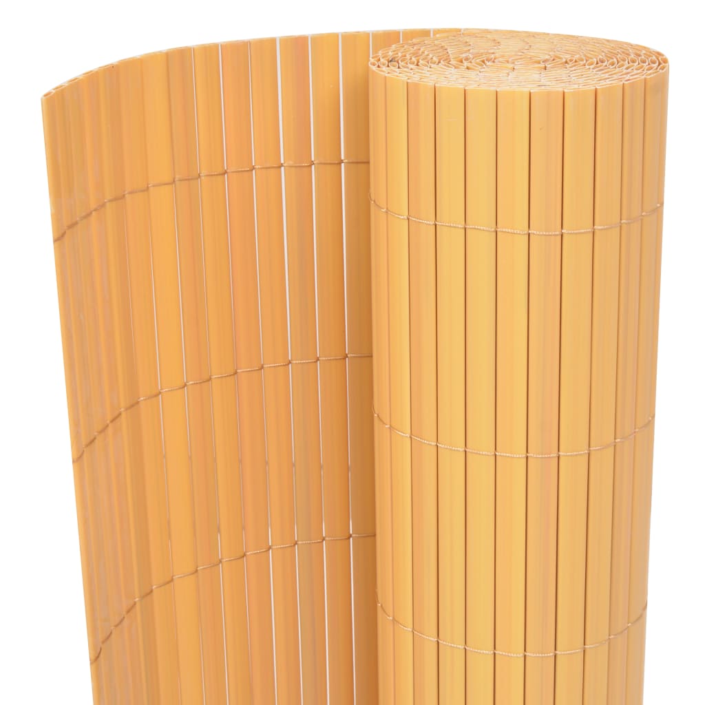 Double-Sided Garden Fence PVC 90x300 cm Yellow - Unbeatable Bargains