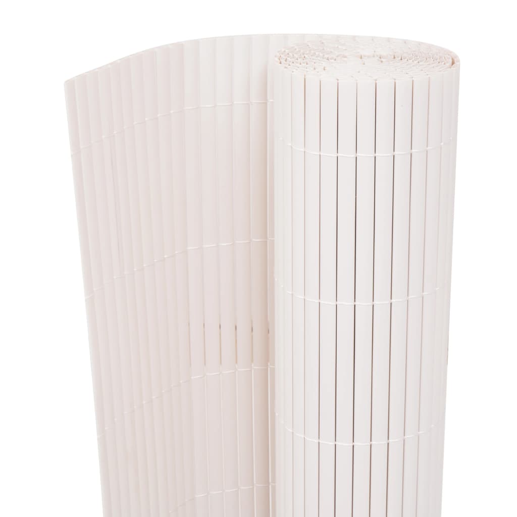 Double-Sided Garden Fence 90x500 cm White - The Home Maker