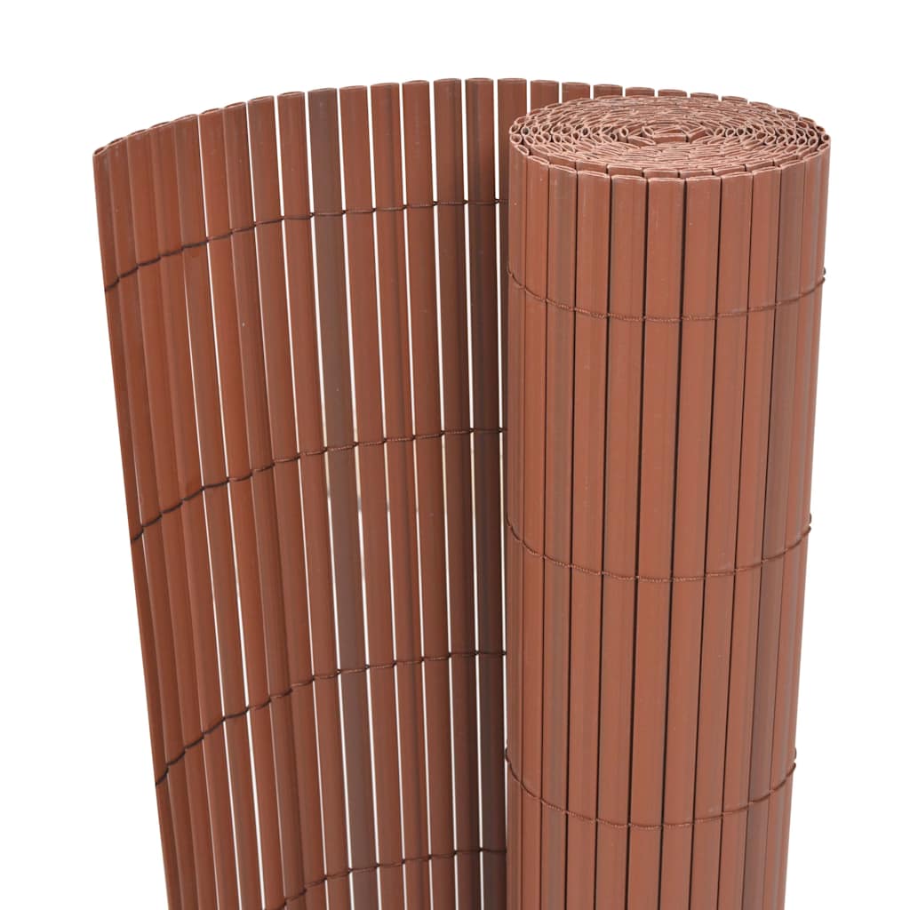 Garden Fence Double-Sided Brown 1.5x3 m PVC - Casper Homes