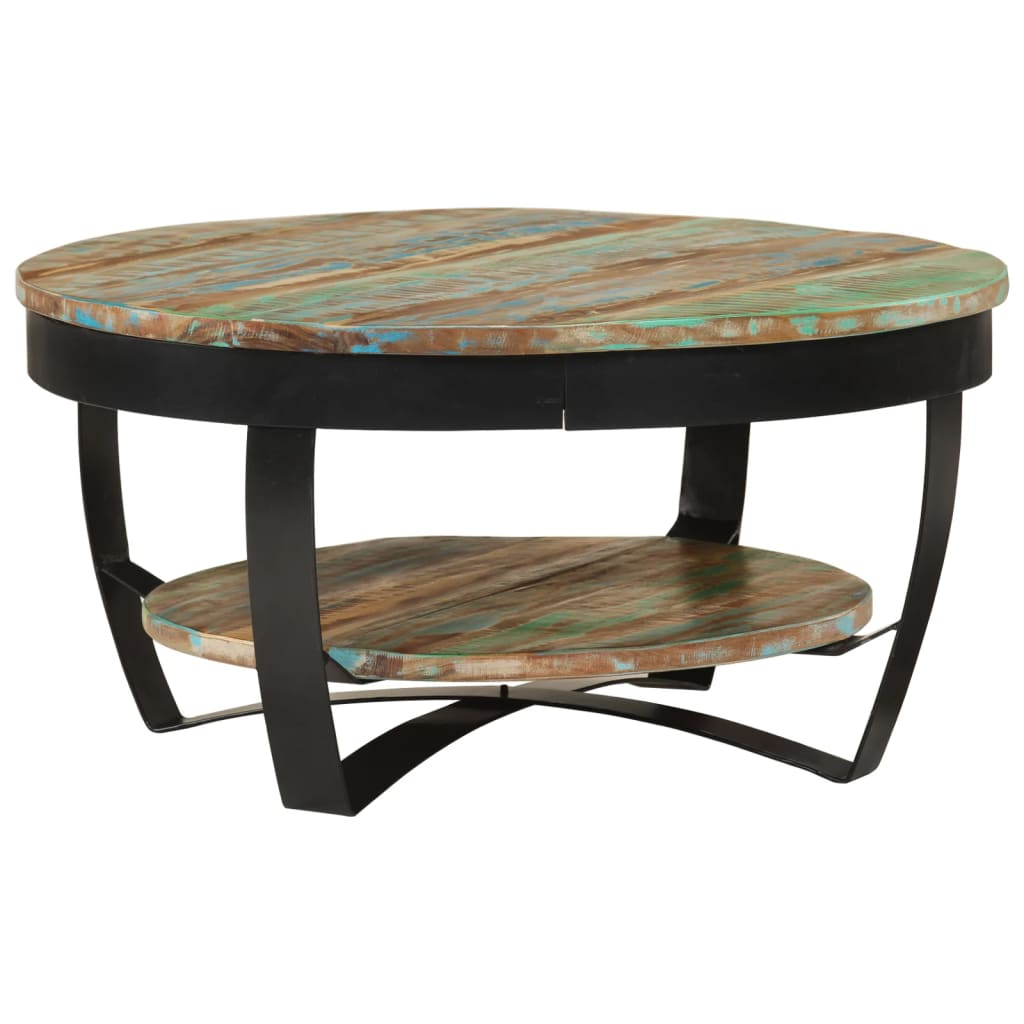 Coffee Table Solid Reclaimed Wood 65x32 cm - Merkel Designers