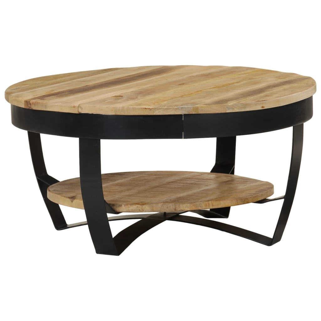 Coffee Table Solid Rough Mango Wood 65x32 cm - Tyrell & Tyrell