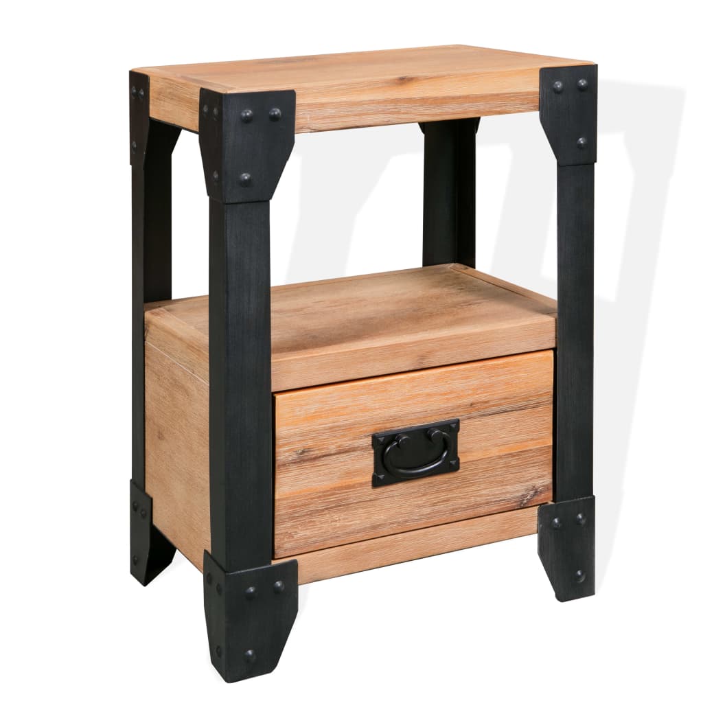 Bedside Table - TRENT Nightstand Natural 40cm - Merkel Designers