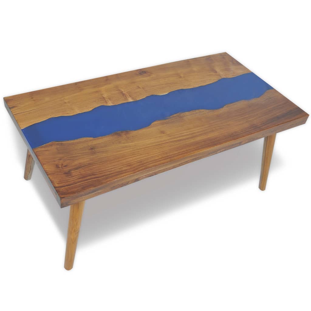 Coffee Table Teak Resin 100x50x40 cm - Merlin Deals