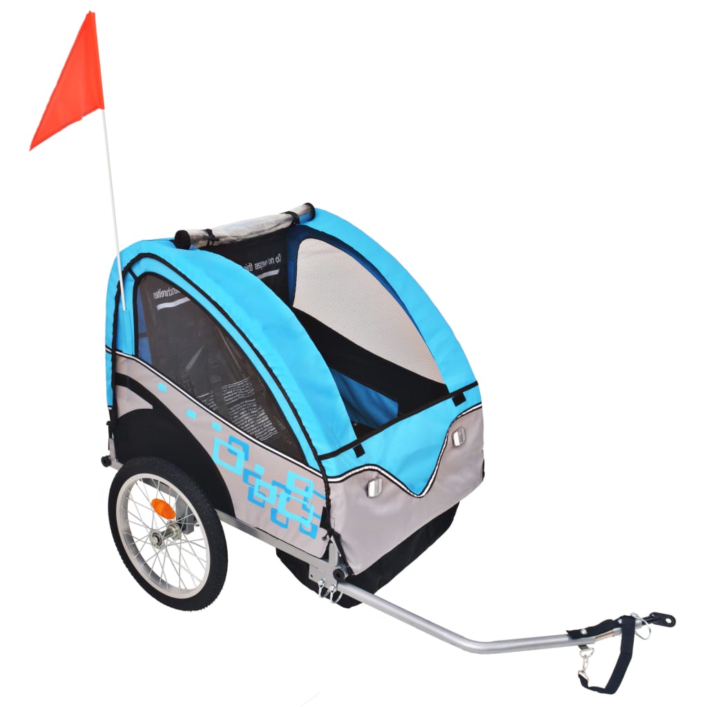 Bike Trailer Grey and Blue 30 kg - Merkel Designers