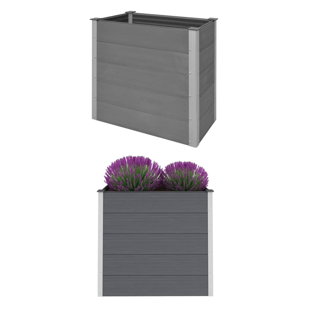 Garden Raised Bed WPC 100x50x91 cm Grey - Tyrell & Tyrell