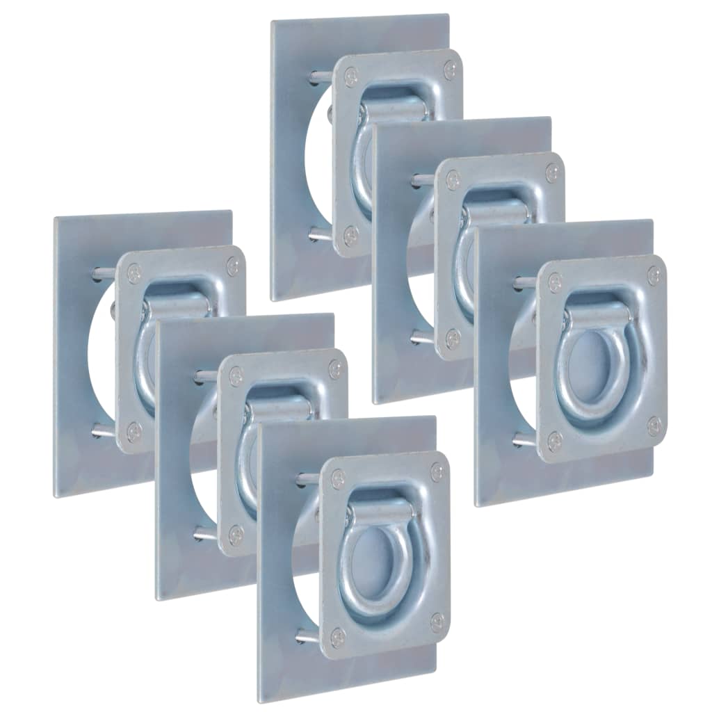 Lashing Rings for Trailer 6 pcs Galvanised Steel 2000 kg - R and M Furniture