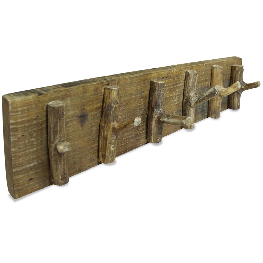 Coat Rack Solid Reclaimed Wood 60x15 cm - Design Hut
