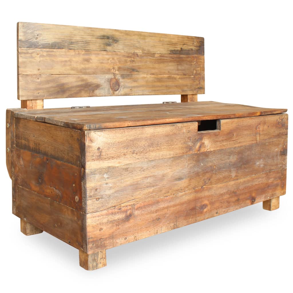 Bench Solid Reclaimed Wood 86x40x60 cm - Brittle & Co