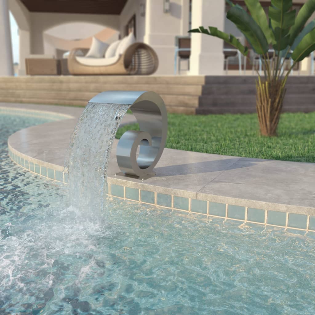 Pool Fountain Stainless Steel 50x30x53 cm Silver - Merlin Deals