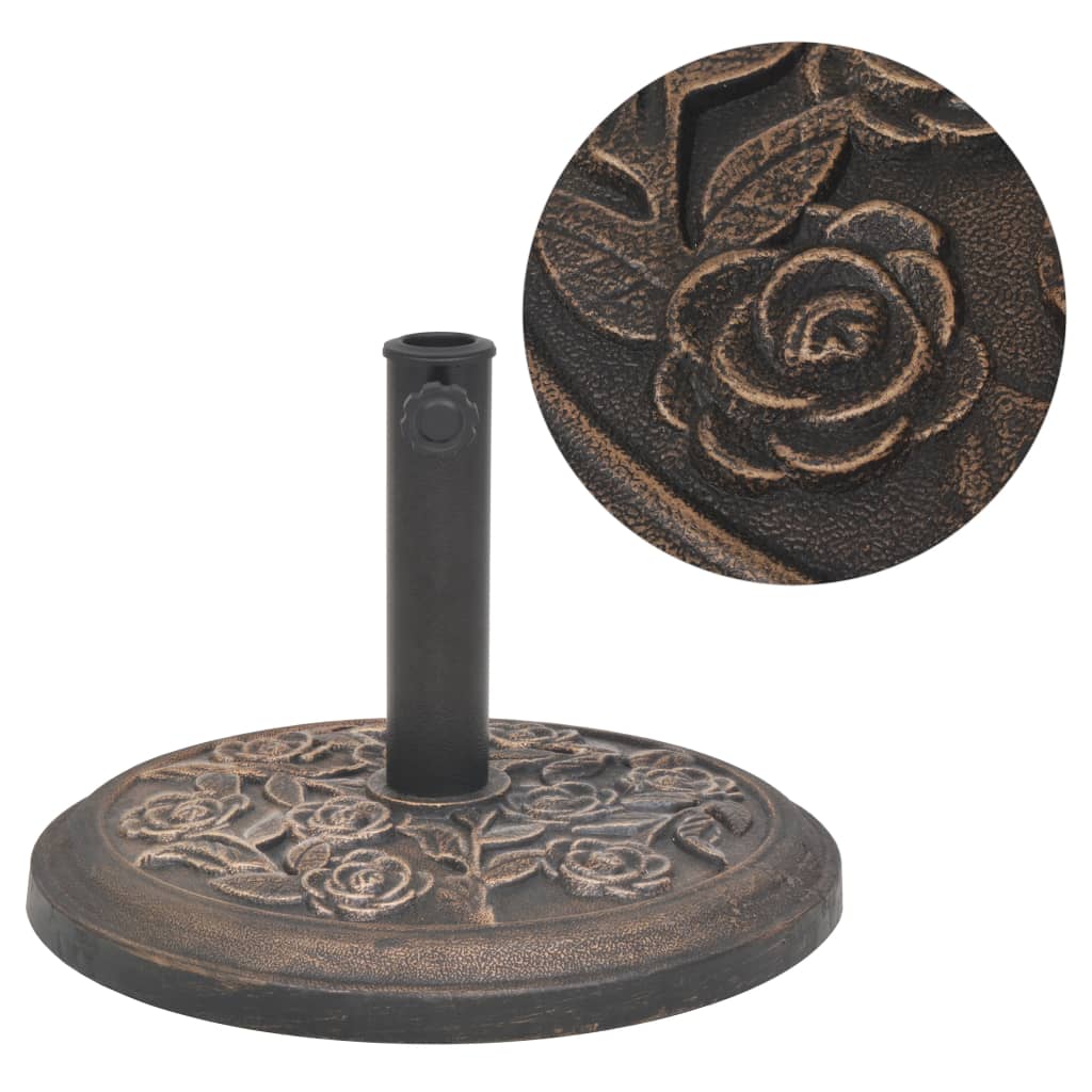 Parasol Base Resin Round Bronze 9 kg - All Things Good