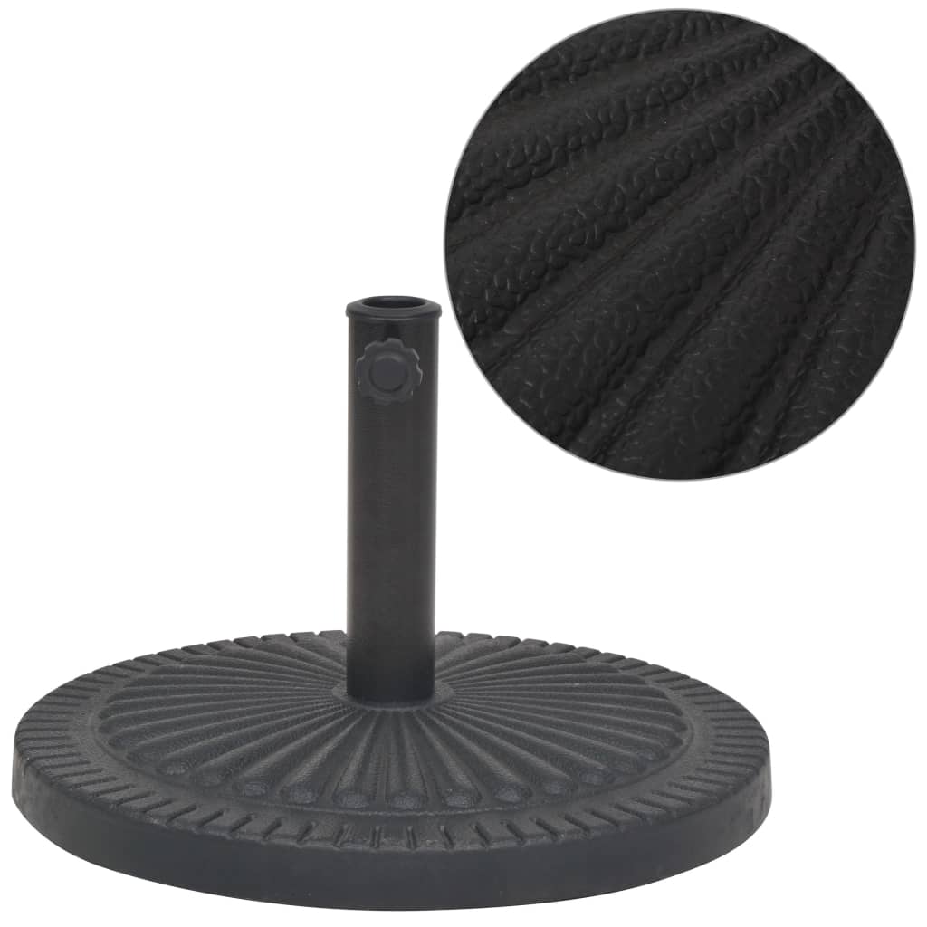 Parasol Base Resin Round Black 14 kg - Design Hut