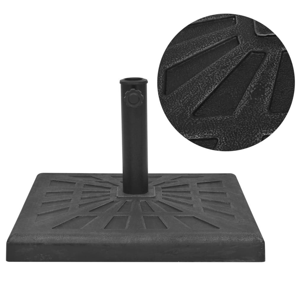 Parasol Base Resin Square Black 19 kg - Decor Base