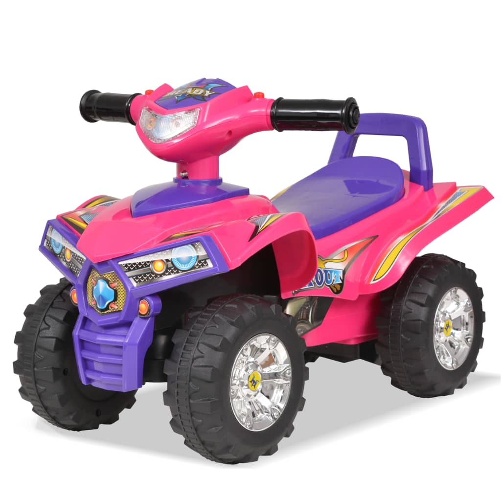 Children's Ride-on ATV with Sound and Light Pink and Purple - Decor Base