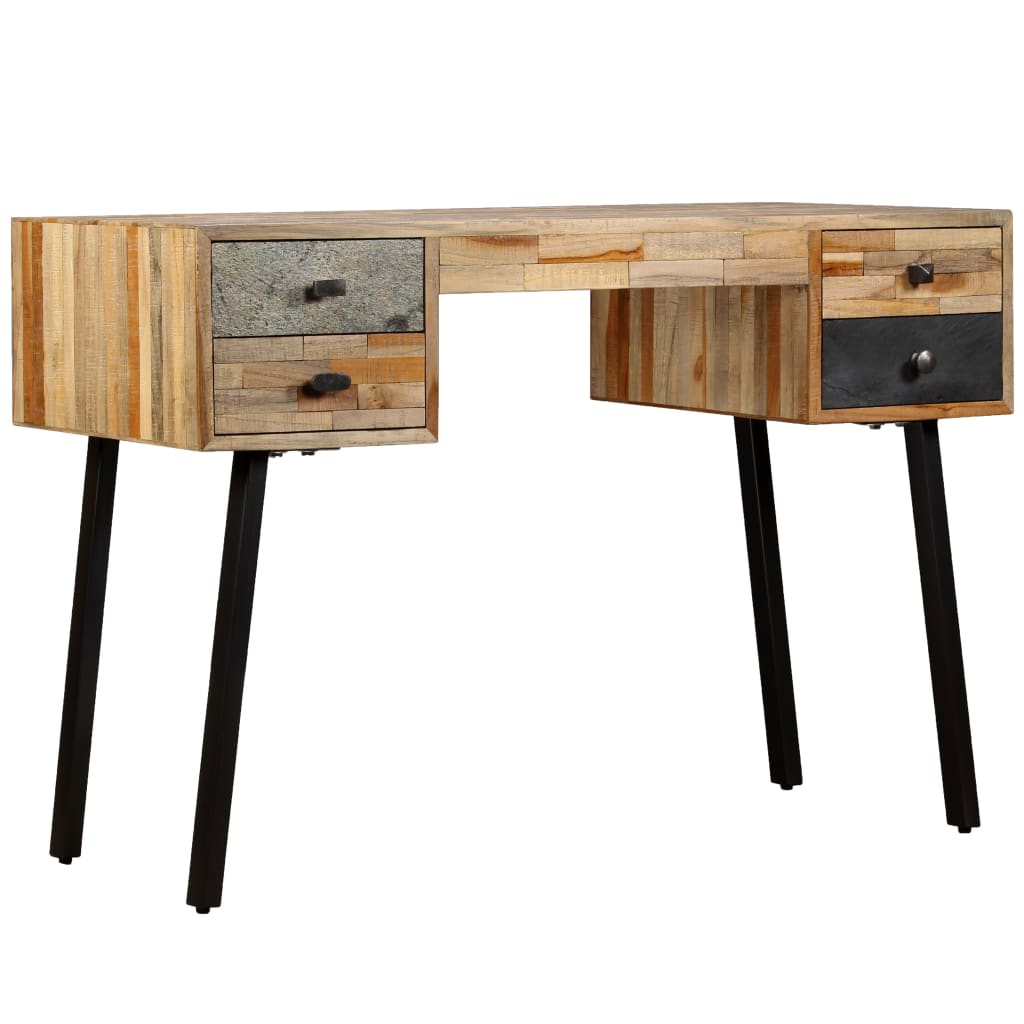Writing Desk Solid Reclaimed Teak 110x50x76 cm - Casper Homes