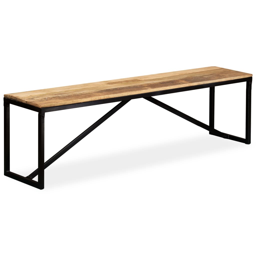 Bench Solid Mango Wood 160x35x45 cm - Brittle & Co