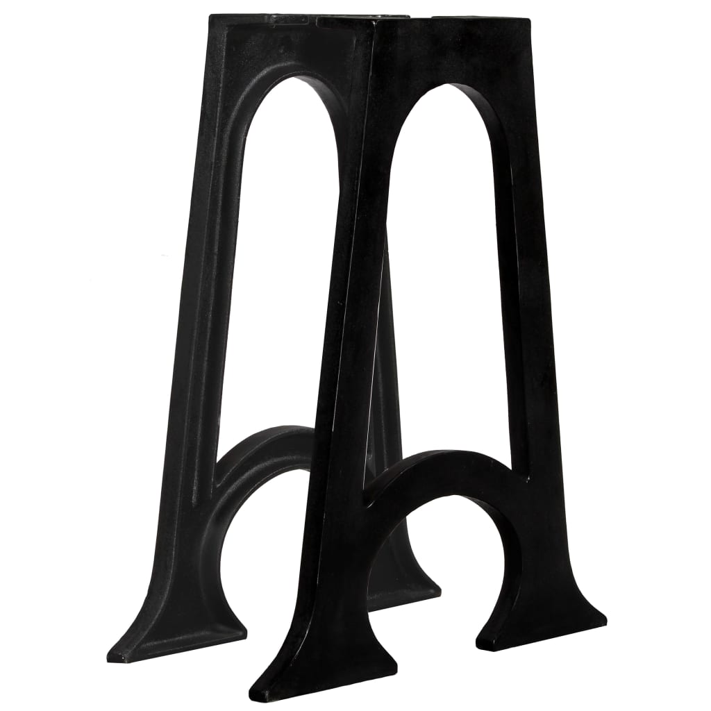 Dining Table Legs 2 pcs with Arched Base A-Frame Cast Iron - R and M Furniture