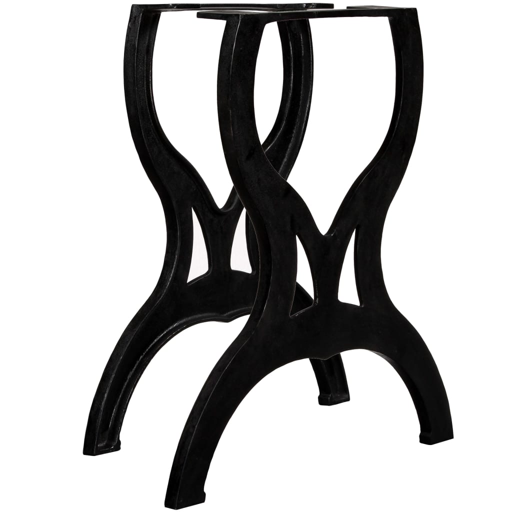 Dining Table Legs 2 pcs X-Frame Cast Iron - The Home Maker