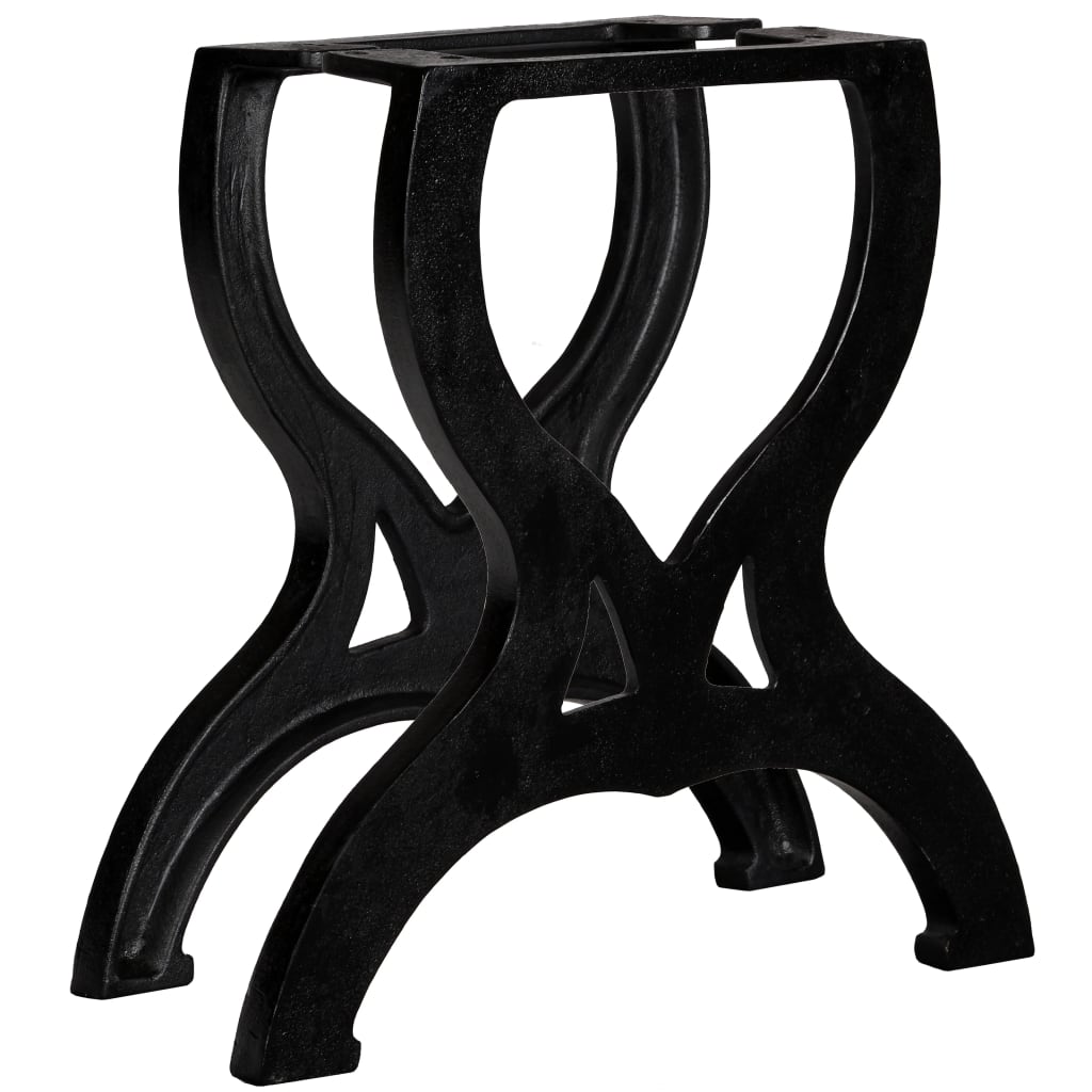 Coffee Table Legs 2 pcs X-Frame Cast Iron - Merkel Designers