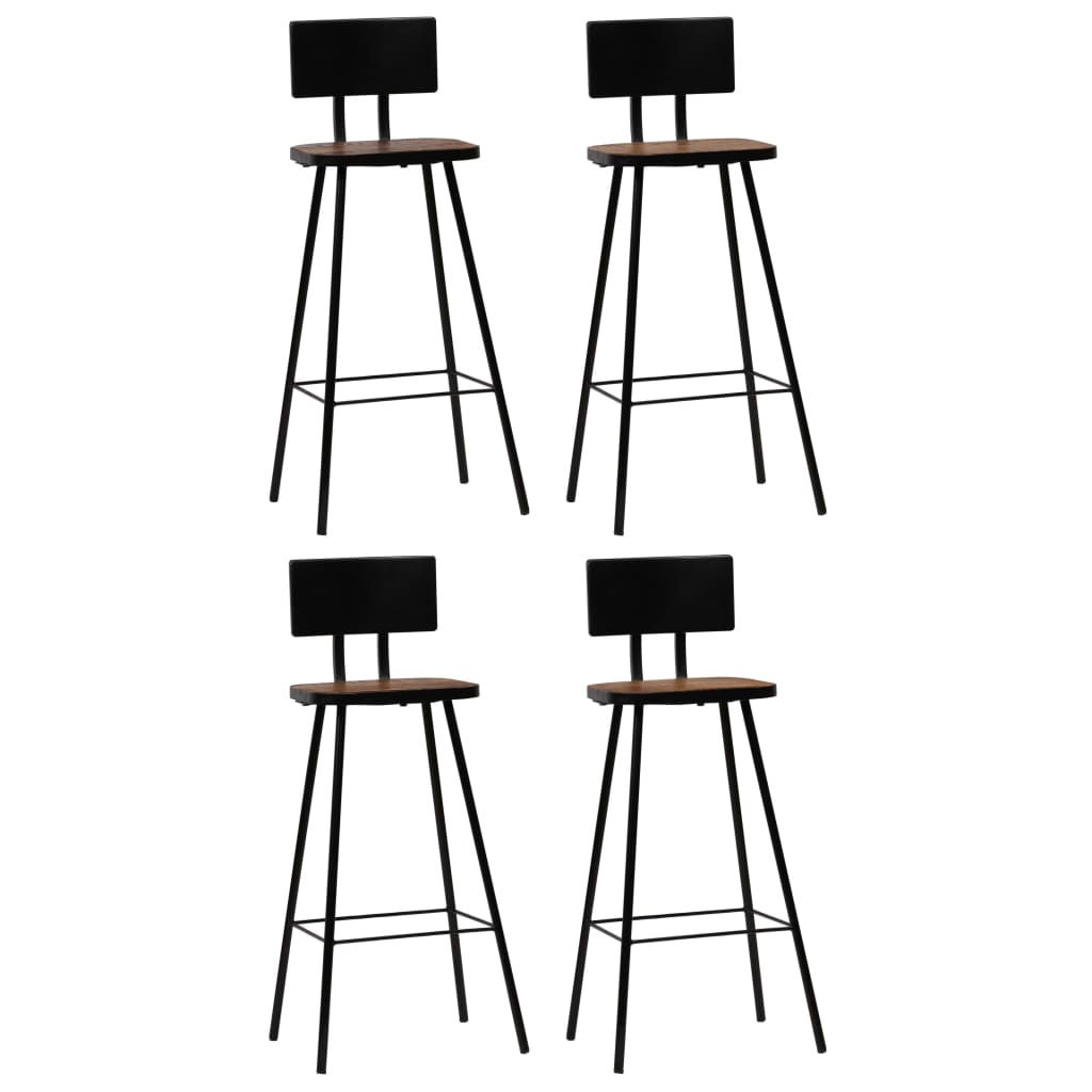 Bar Chairs 4 pcs Solid Reclaimed Wood - All Things Good