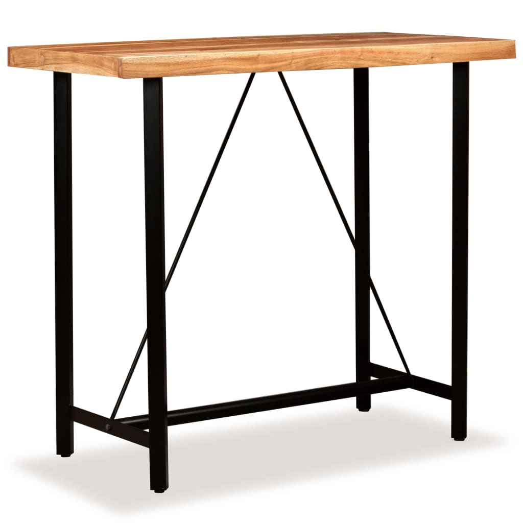 Bar Table Solid Acacia Wood 120x60x107 cm - Millennium Furniture