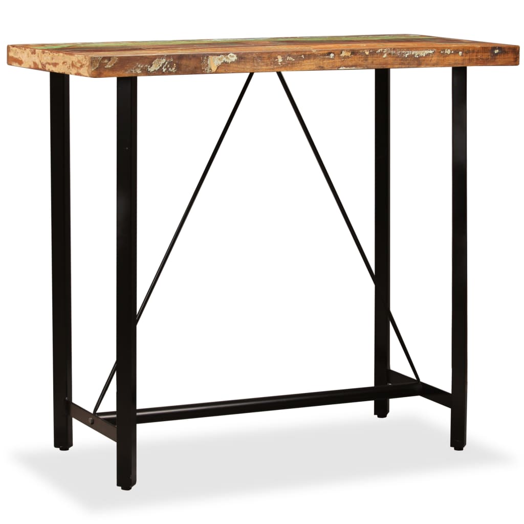 Bar Table Solid Reclaimed Wood 120x60x107 cm - Style and Chic
