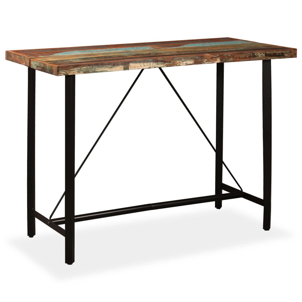 Bar Table Solid Reclaimed Wood 150x70x107 cm - Direct Imports