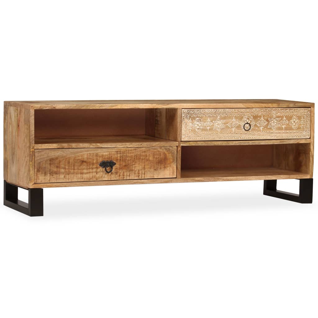TV Cabinet Solid Mango Wood 120x30x40 cm - Direct Imports