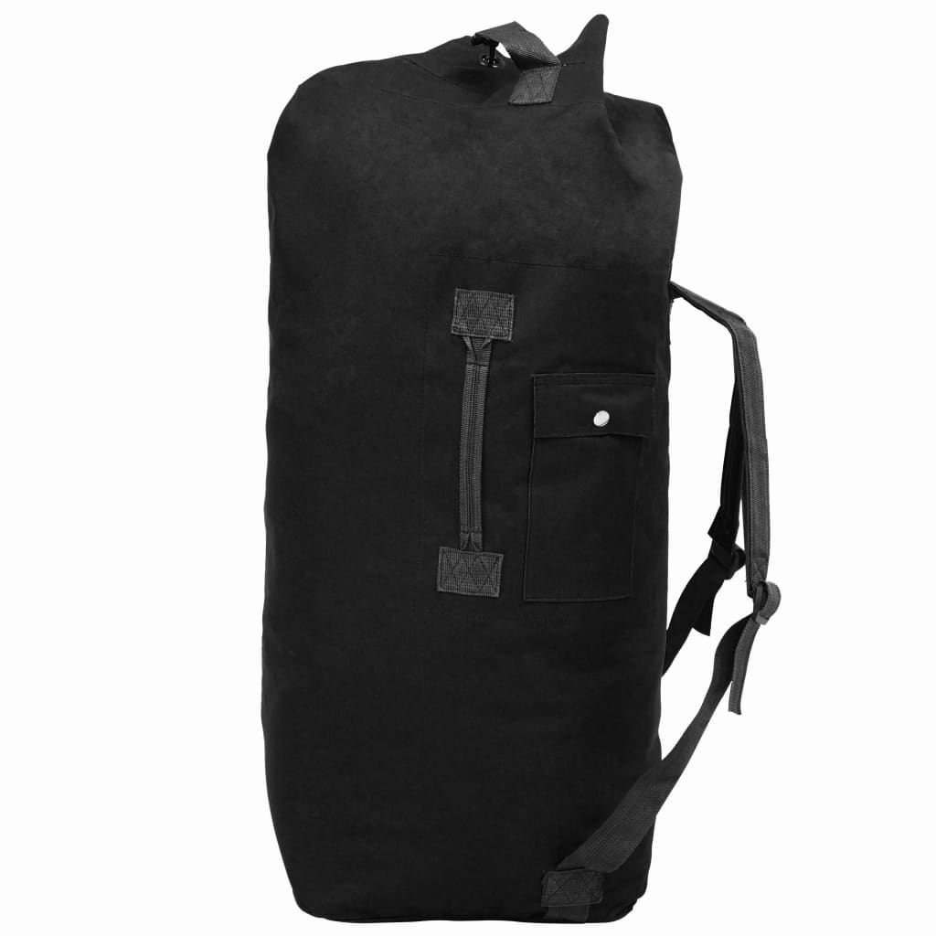 Army-Style Duffel Bag 85 L Black - Design Hut