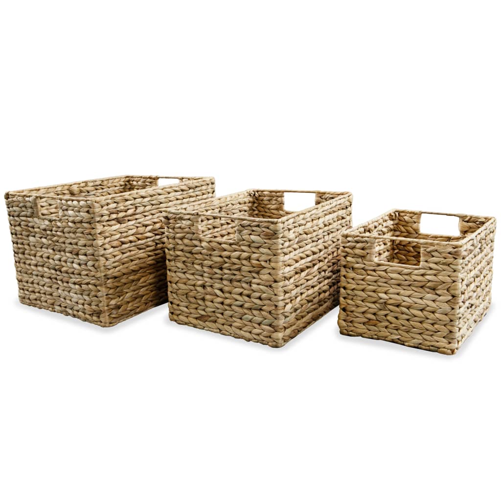 Storage Basket Set 3 Pieces Water Hyacinth - Merkel Designers