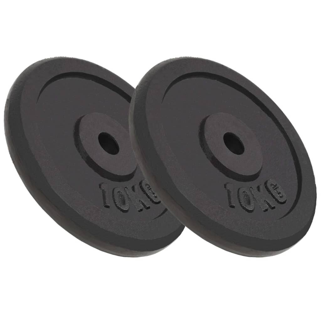 Weight Plates 2 pcs 2x10 kg Cast Iron - Decor Base