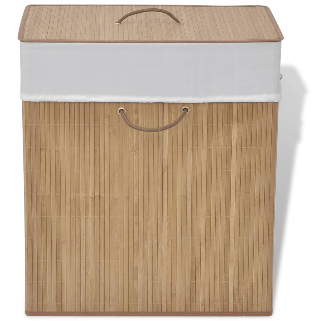 Bamboo Laundry Bin Rectangular Natural - Merkel Designers