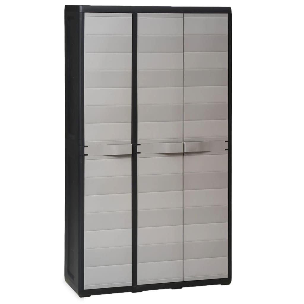 Garden Storage Cabinet with 4 Shelves Black and Grey - Tyrell & Tyrell