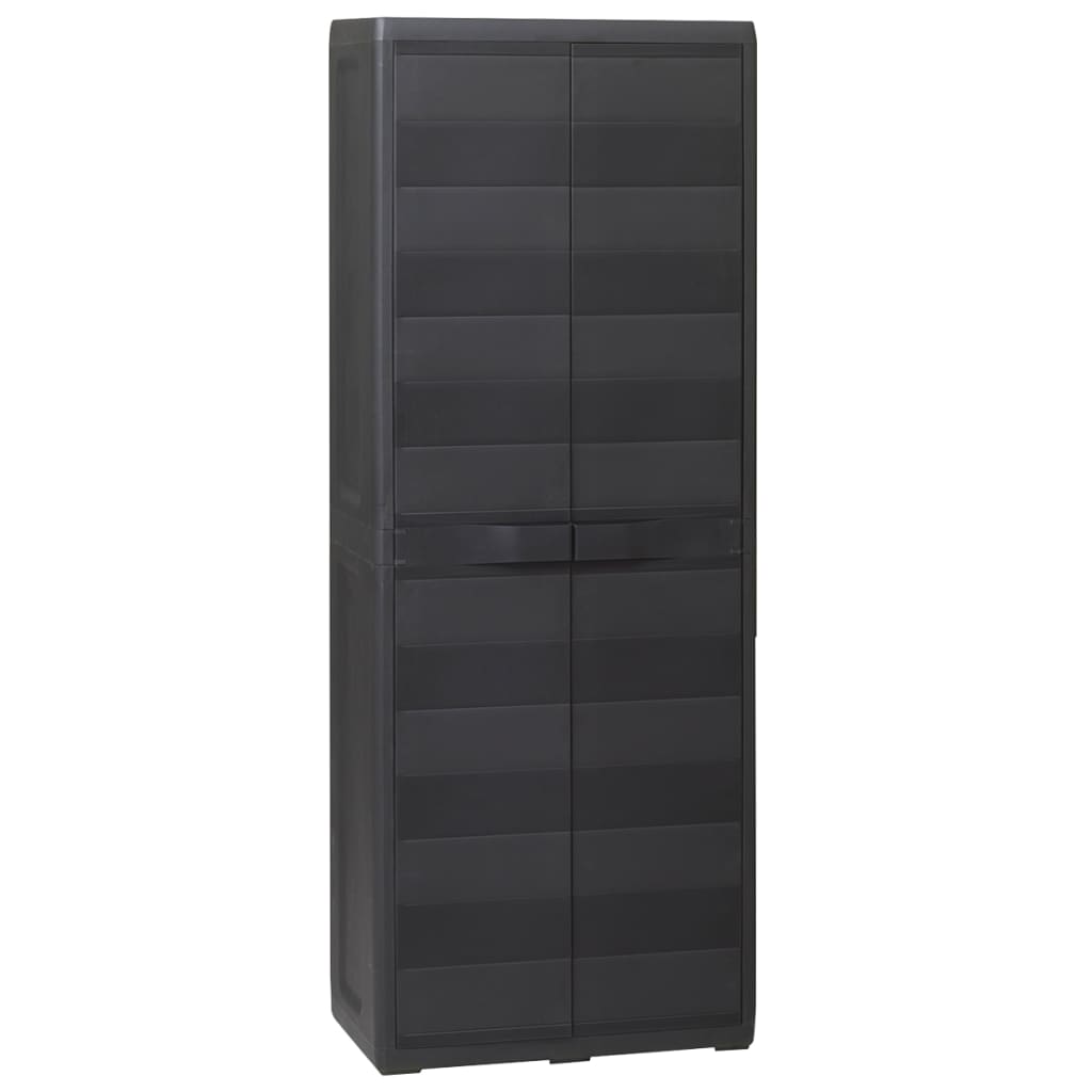 Garden Storage Cabinet with 3 Shelves Black - Merkel Designers