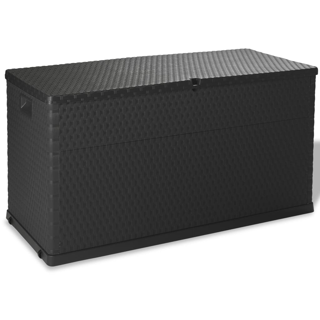 Garden Storage Box Anthracite 120x56x63 cm PP Rattan - Direct Imports